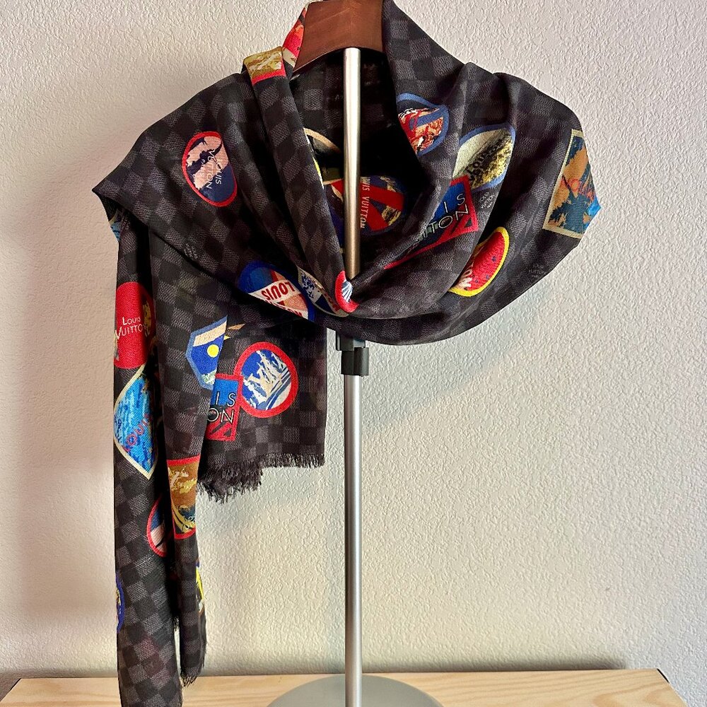 Louis Vuitton Damier Alpes Shawl Scarf